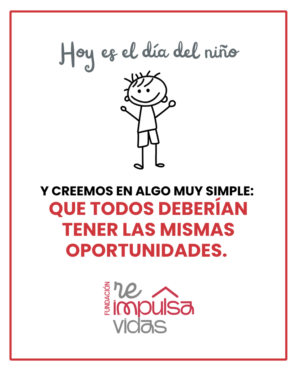 reimpulsavidas's tweet photo. Hoy es el #DíaDelNiño. Y creemos en algo muy simple:
todos deberían tener las mismas oportunidades.
Jugar. Aprender. Crecer sin miedo.

💛 Por eso estamos aquí: para acompañar, apoyar y reimpulsar cuando más se necesita.
https://t.co/fFVo1uvlVk https://t.co/hHwRm5q7GG