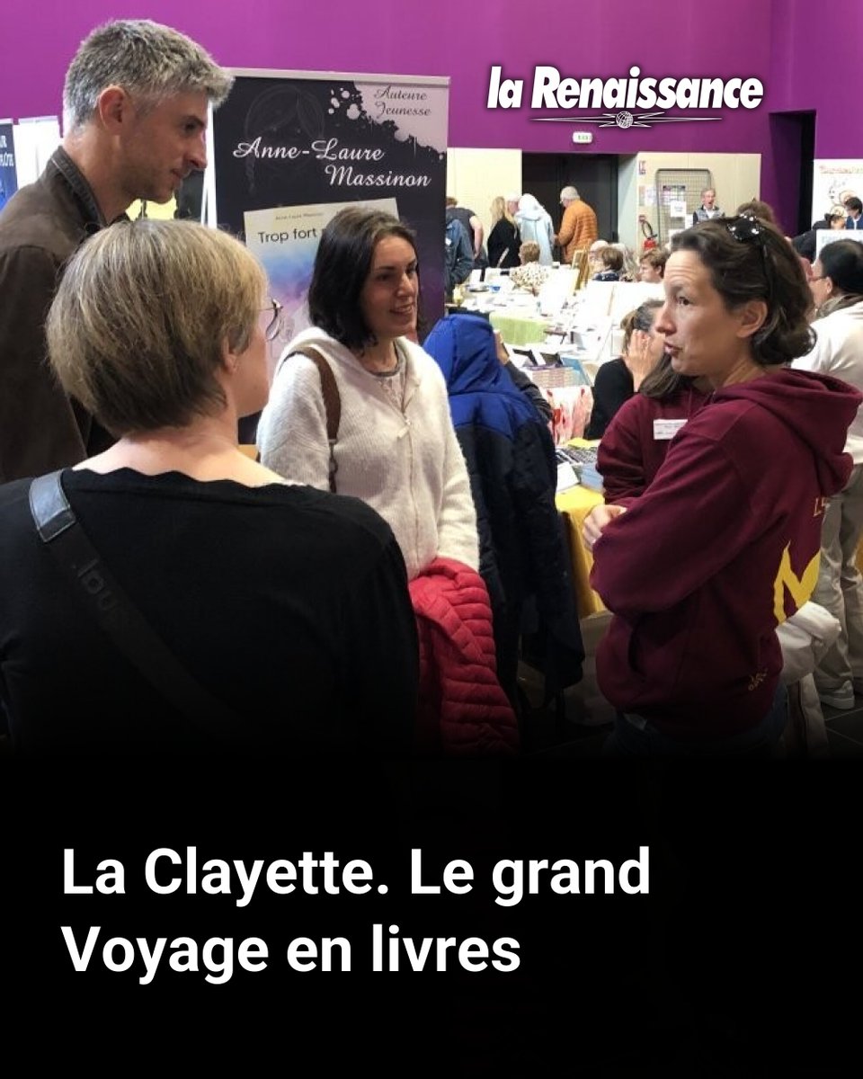 La 7e édition du salon Voyage en livres se tient à La Clayette les 25 et 26 avril, réunissant une soixantaine d'auteurs et éditeurs.
➡️ l.larenaissancehebdo.fr/O8b