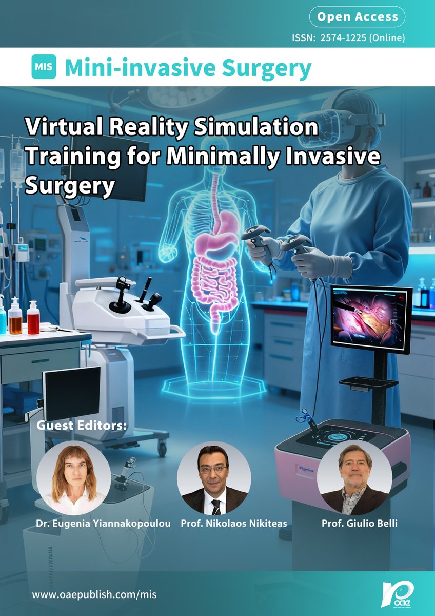 MiniSurgery's tweet image. 🚀 Call for Papers | VR in MIS
Can VR train surgeons? 🥽
👤 Yiannakopoulou E, Nikiteas N, Belli G
💡 VR for skills &amp;amp; performance
🧠 AI + 3D simulation
🔥 Training → surgery
📅 15 Mar 2027
🔗 oaepublish.com/specials/mis.1…

#VirtualReality  #SurgicalTraining #RoboticSurgery