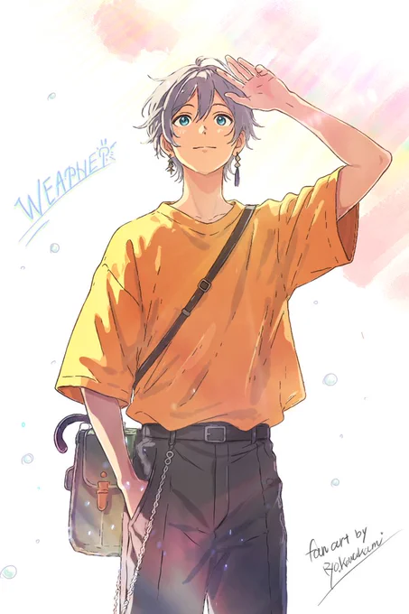 「WEATHER」発売おめでとうございます!! 初回Bビジュアル担当してます (イラストはファンアートです) #甲斐田晴WEATHER #描いた晴