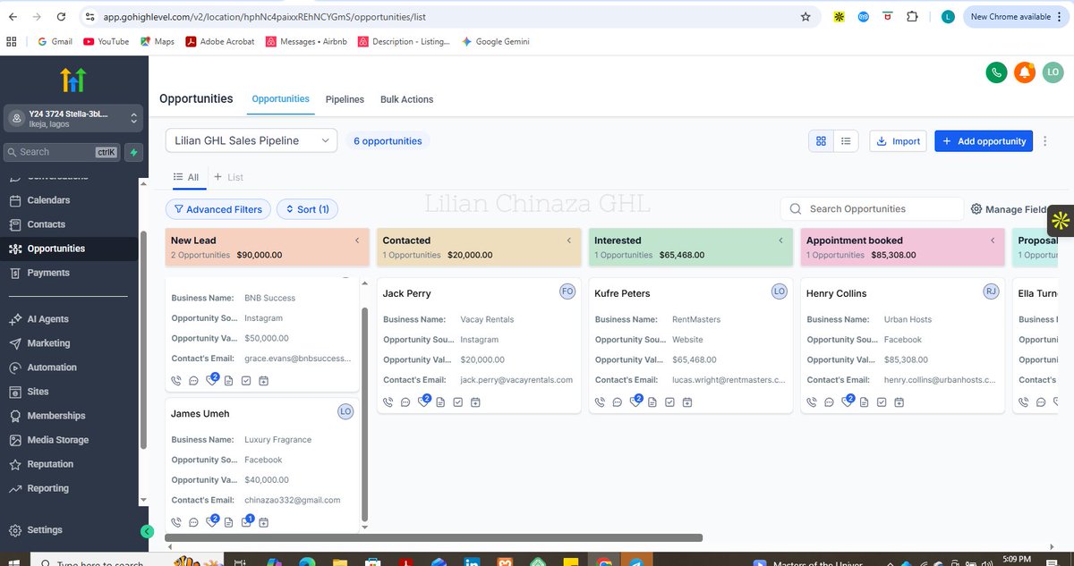 perfect4all_'s tweet photo. Built a full sales pipeline on GoHighLevel this week—7 stages, live deals, tracked values &amp; follow-ups.

Clarity > chaos.

Most businesses lose leads without a system. I’m building solutions that fix that.

If your pipeline lives in your head, it’s costing you. https://t.co/kvJ8QMjNSR