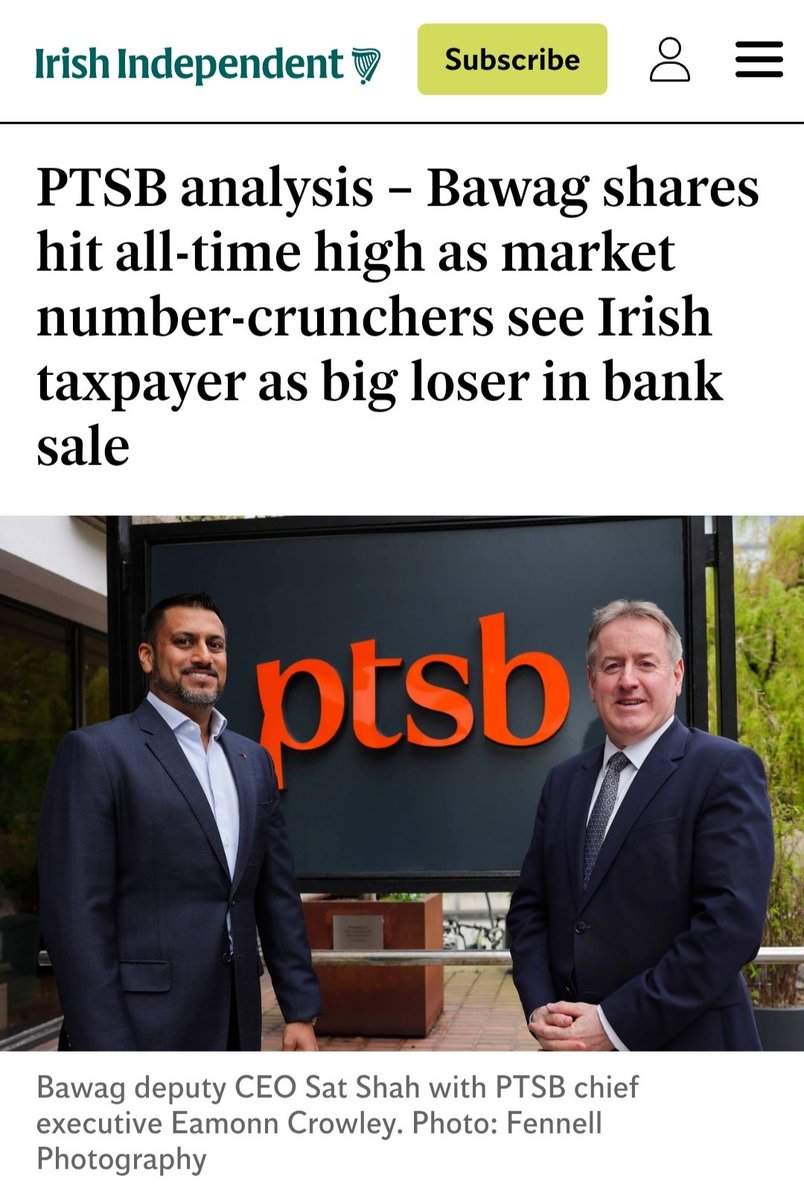 Call me Mr Fickle but notwithstanding Taxpayers will lose €300 million, PTSB Current loan book value, mostly Mortgages is €22. 6 billion. The sale price of €1.6 billion seems very low, almost a bargain.

Another fine mess with Simpleton <a href="/SimonHarrisTD/">Simon Harris TD</a> hands all over it.