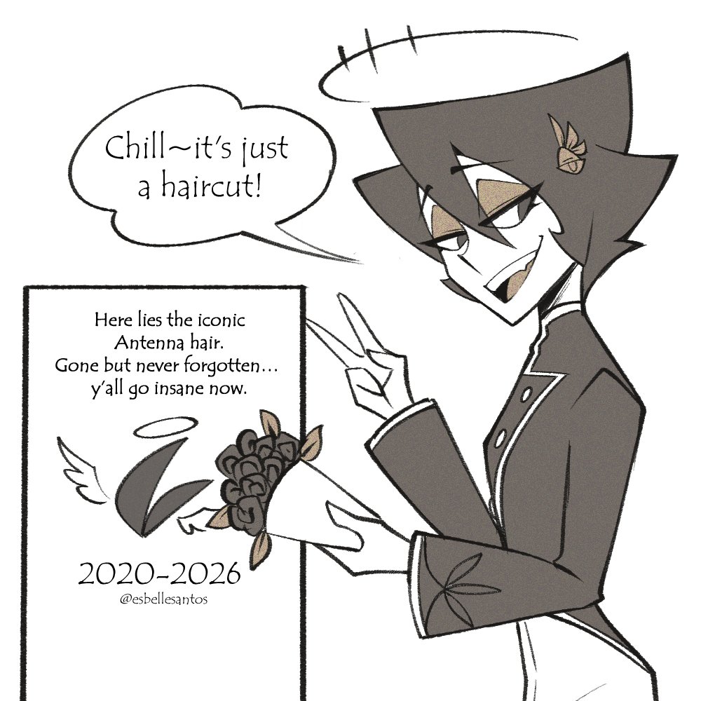 esbellesantos's tweet image. Misspelled Antenna lol 
RIP 🪦🪽
#HazbinHotelOC #HazbinHotel