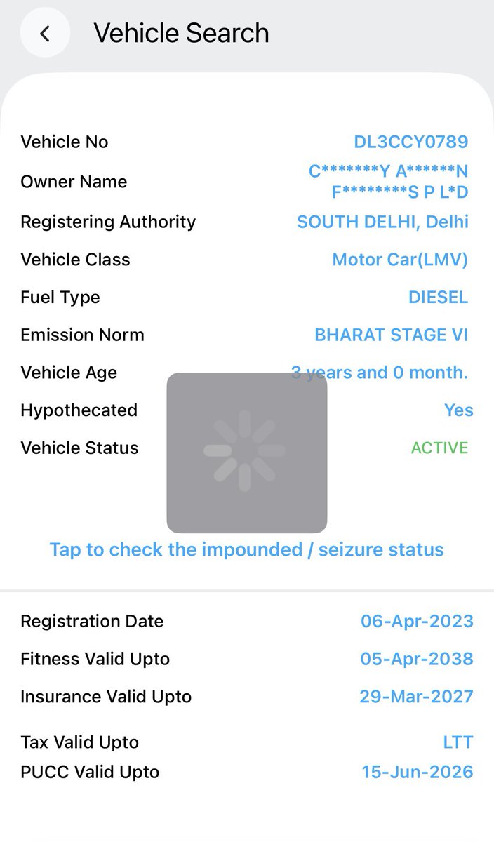 DGSaysHi's tweet photo. @themojostory Attaching the information available to the common public via a government-run portal - mParivahan. May the truth prevail! https://t.co/Sud4b2hyJL