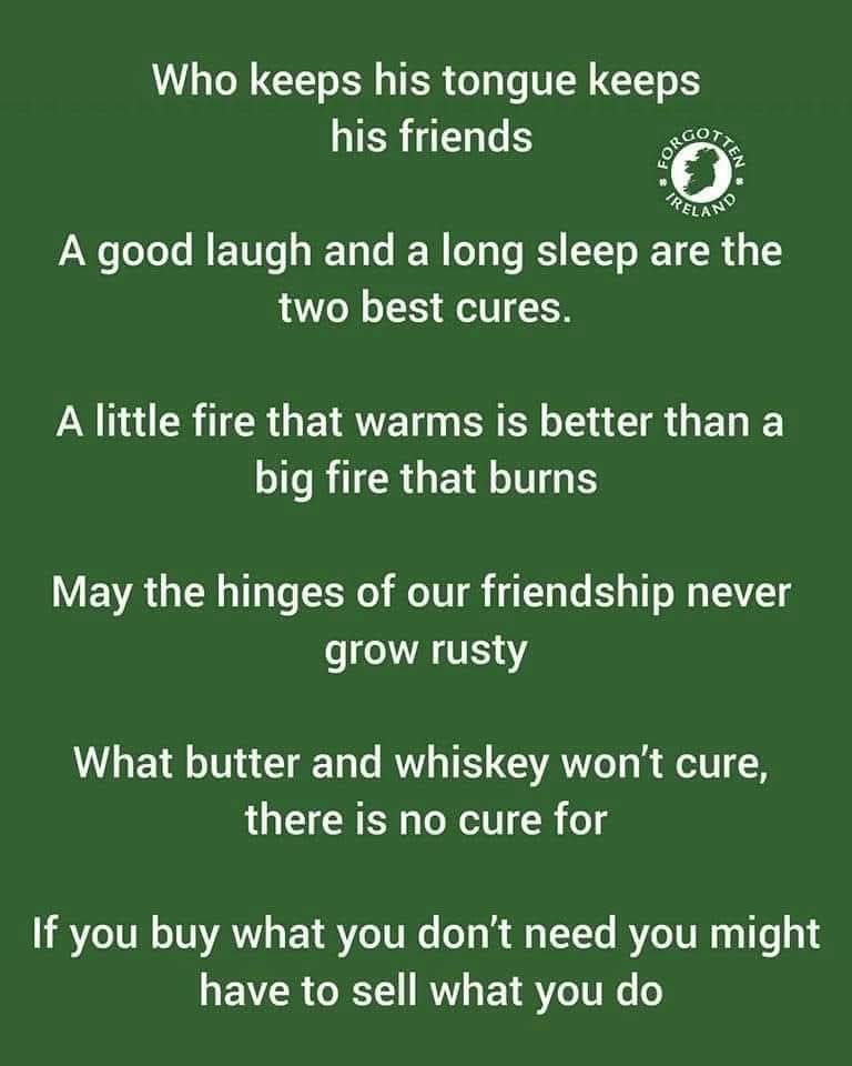ThisIsIreland3's tweet image. Some Irish Proverbs for you 🇮🇪☘️

#IrishProverbs #Ireland #Wisdom #Irish