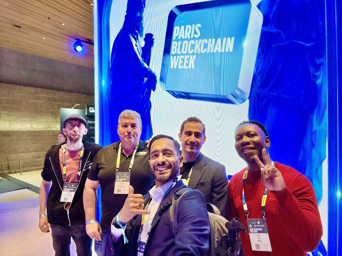 RayFuentesIO's tweet image. Made it to the show! #PBW26

Thank you @ParisBlockWeek for organizing a world-class conference.

Proud to be in the room with @Ripple @chainaraio @AnodosFinance @shane14472 @Handy_4ndy and the crew at @XRPL_Commons.

#Blockchain #DigitalAssets #TradFi #DeFi