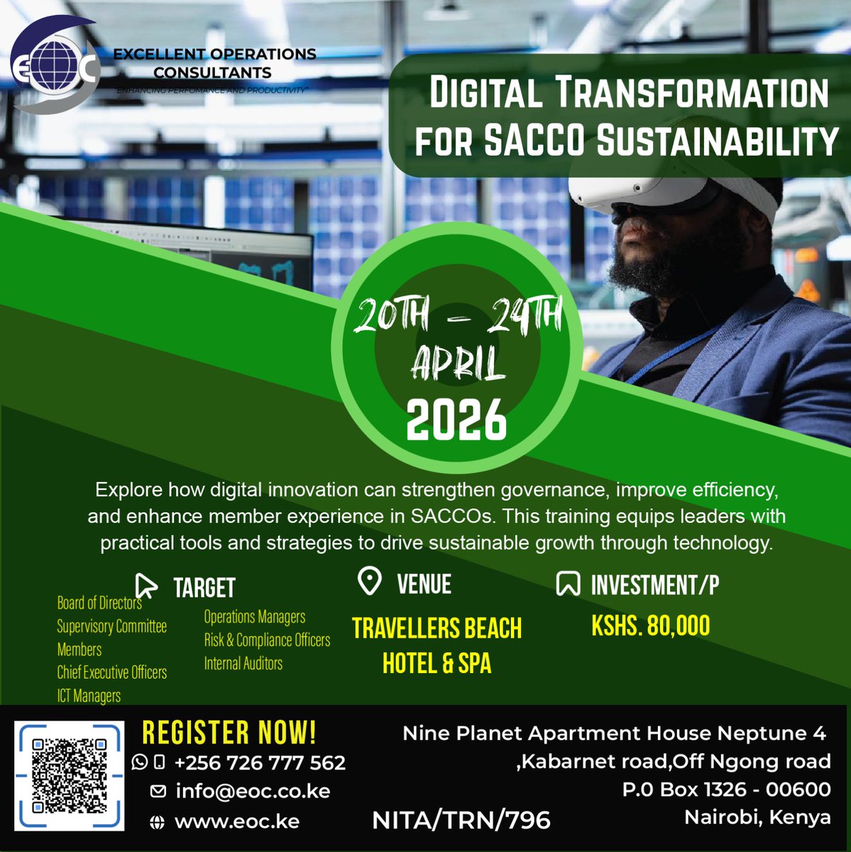 EOC_Ltd's tweet image. 🚨 SACCO licensing now depends on full digital transformation, according to the CS for Cooperatives &amp;amp; MSME Development. This is a game-changer.
 Even more reason to join the EOC Digital Transformation for SACCO Sustainability Seminar in Mombasa and get ahead of the curve. 🚀
#EOC
