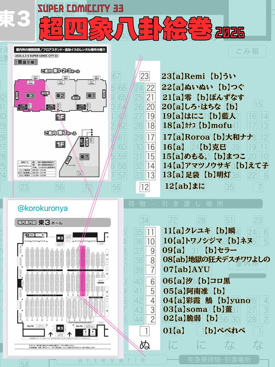コロ黒【5/6 東3ぬ06b】 tweet media