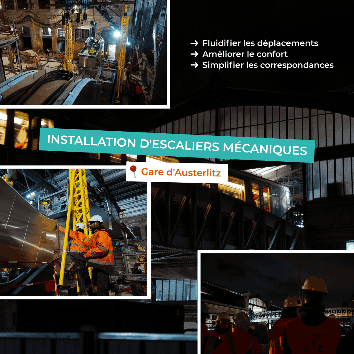 Ligne10_RATP's tweet image. 📍Station Gare d’Austerlitz : les accès aux quais plus fluides
De nouveaux escaliers mécaniques ont été installés pour faciliter les correspondances entre station et gares ➡️ leur mise en service est prévue fin 2027.
Projet mené par la #RATP avec le soutien d’@IDFmobilites.