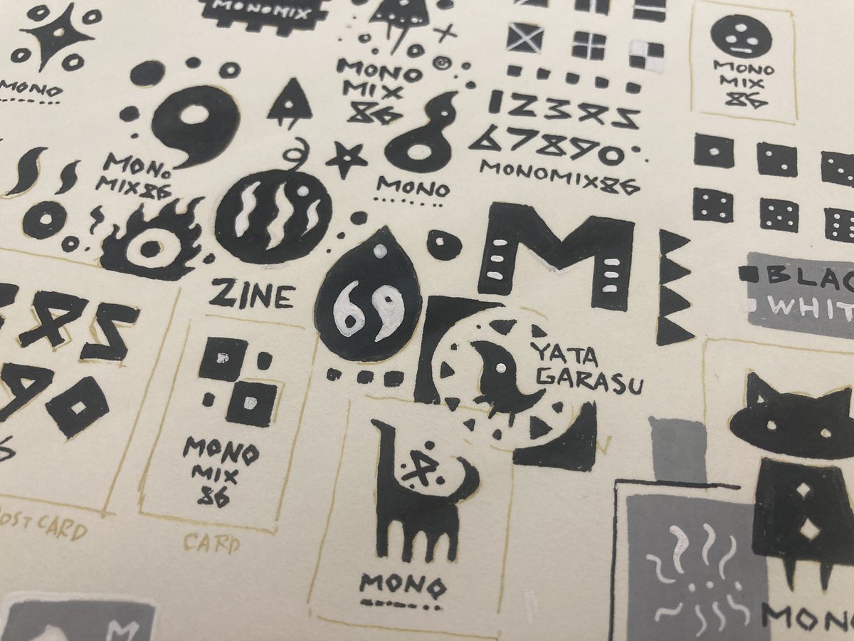 元気な時に描いたモノクロの絵です