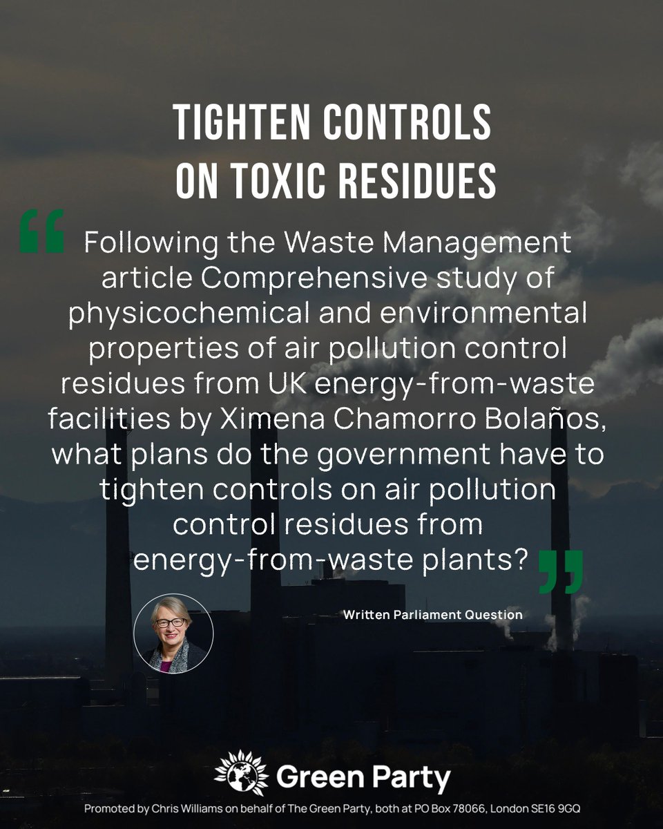 natalieben's tweet image. A comprehensive study has highlighted serious concerns about residues from UK energy-from-waste facilities.

The government must respond by strengthening regulation and tightening controls without delay.

#AirPollution #Waste