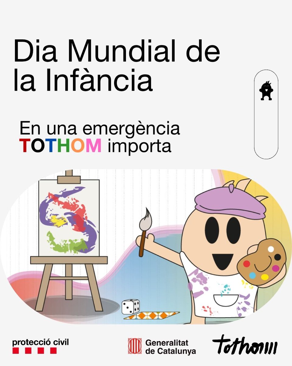 emergenciescat's tweet photo. 🧡 Avui és el Dia Mundial de la Infància.
En una emergència, TOTHOM importa.
Els infants viuen les emergències d’una manera diferent. Poden necessitar més suport, referents clars i missatges senzills.
A #ProteccióCivil treballem perquè se sentin segurs, abans, durant i després. https://t.co/GA366gWlPG