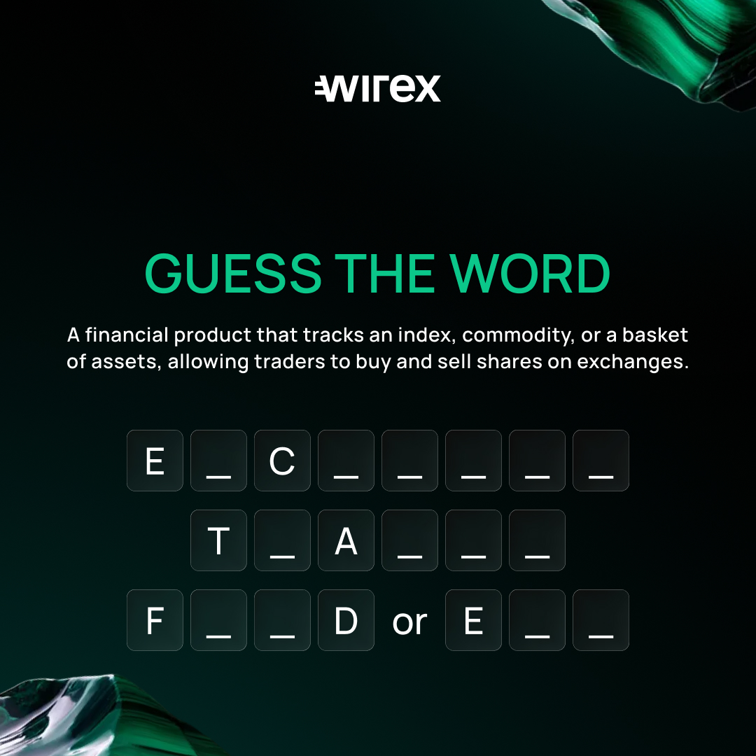 A financial product that follows the performance of an index, commodity, or group of assets, and can be traded like a stock.

Use the clue and the letter pattern! What’s your guess?