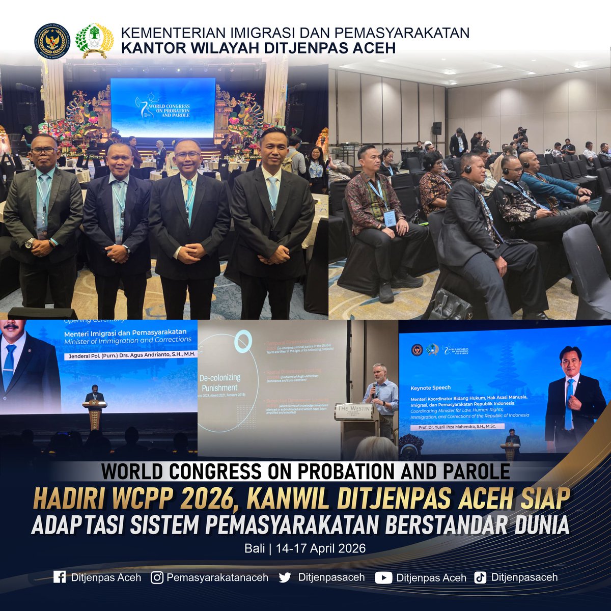 ditjenpasaceh's tweet photo. Hadir di WCPP 2026, Kanwil Ditjenpas Aceh Siap Adaptasi Standar Dunia dalam Sistem Pemasyarakatan

Baca selengkapnya di https://t.co/ZUcoAR29q1

#WCPP #WCPPBali #KanwilDitjenpasAceh #DitjenpasAceh #PemasyarakatanAceh https://t.co/cuUTEFPtJk