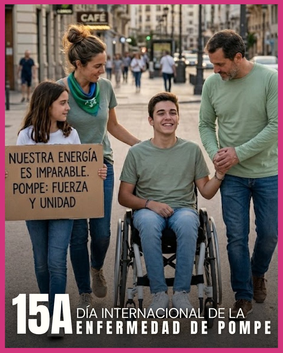 AEEPompe's tweet photo. 🤰 Hoy, 15 de abril, alzamos la voz por todas las personas que conviven con Pompe.
Reivindicamos:
✅ Acceso equitativo a los tratamientos
✅ Más inversión en investigación para terapias de segunda generación.
✅ Soporte integral (fisioterapia y psicológico) garantizado. https://t.co/cmpFcDMASJ