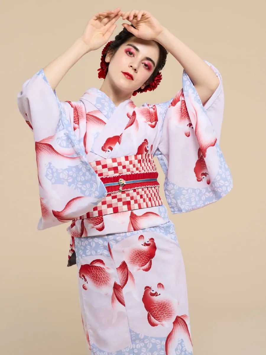 ふりふ　新品　浴衣「金魚の歌」♪ ふりふ 新品 浴衣「金魚の歌」♪ 【公式通販】