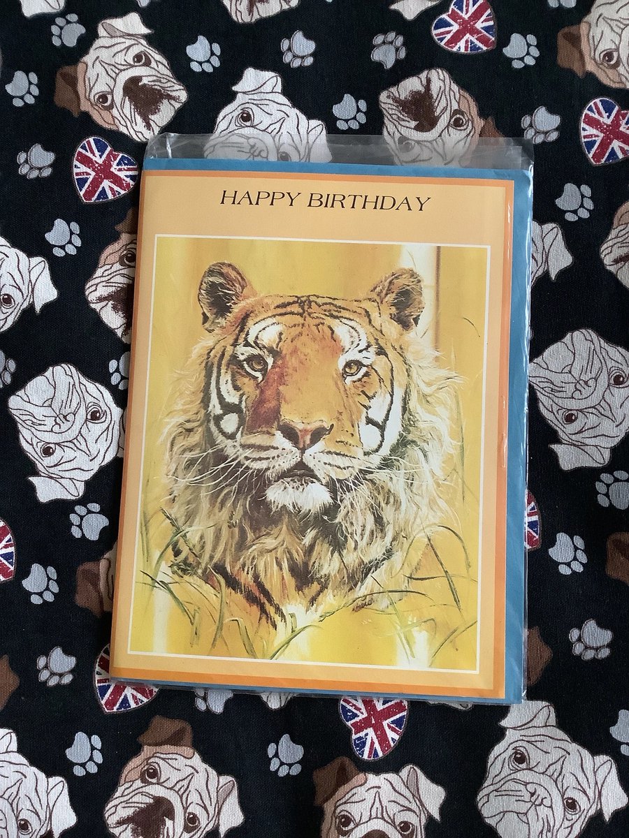 WatsonsVintage's tweet photo. ONLY ONE AVAILABLE! EXTREMELY RARE Vintage Circa 1970s 'Happy Birthday' Larger Size Card - Stunning Tiger Design by Phil Prentice - Sweet Verse Inside - Retro Lover Card https://t.co/cEuuEoIve7 via @Etsy #VintageCards #BirthdayCards #TigerDesign #70snostalgia #PhilPrentice https://t.co/UxRl0TkC4t