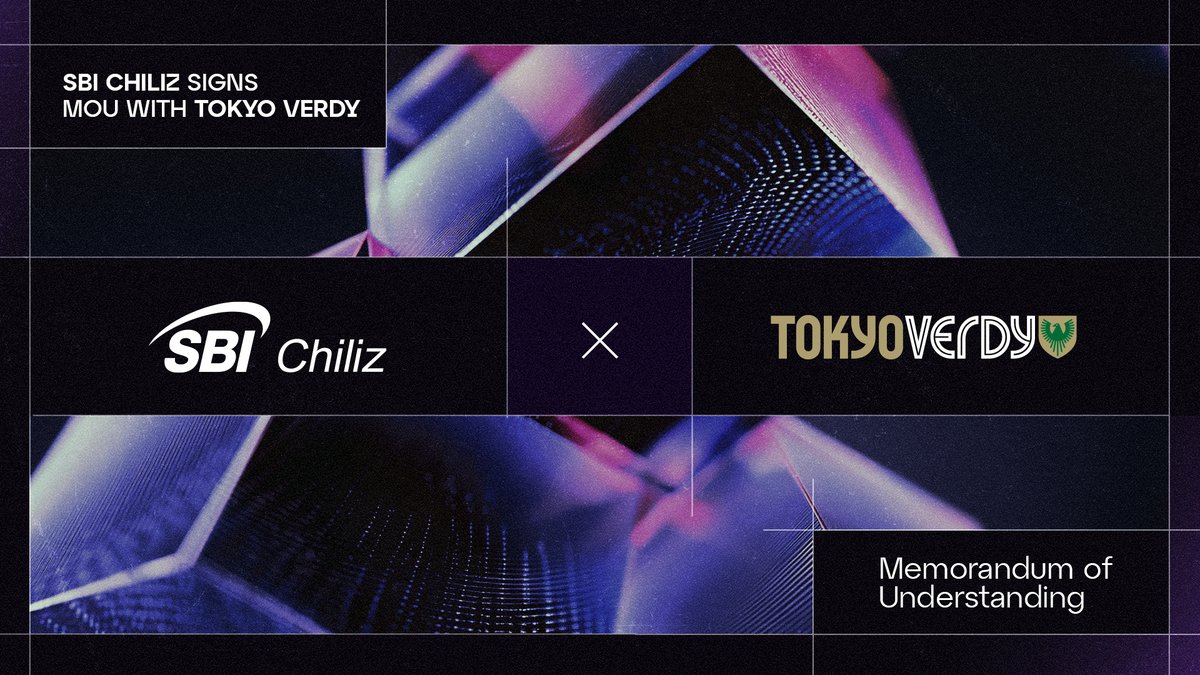 Chiliz's tweet image. 🇯🇵 SBI Chiliz signs MOU with Tokyo Verdy

Together, we will explore the launch of Fan Tokens, unlocking Web3 fan engagement for @verdy_club.

This is the first step toward bringing @FanTokens to one of the most important markets globally for innovation and fan culture.