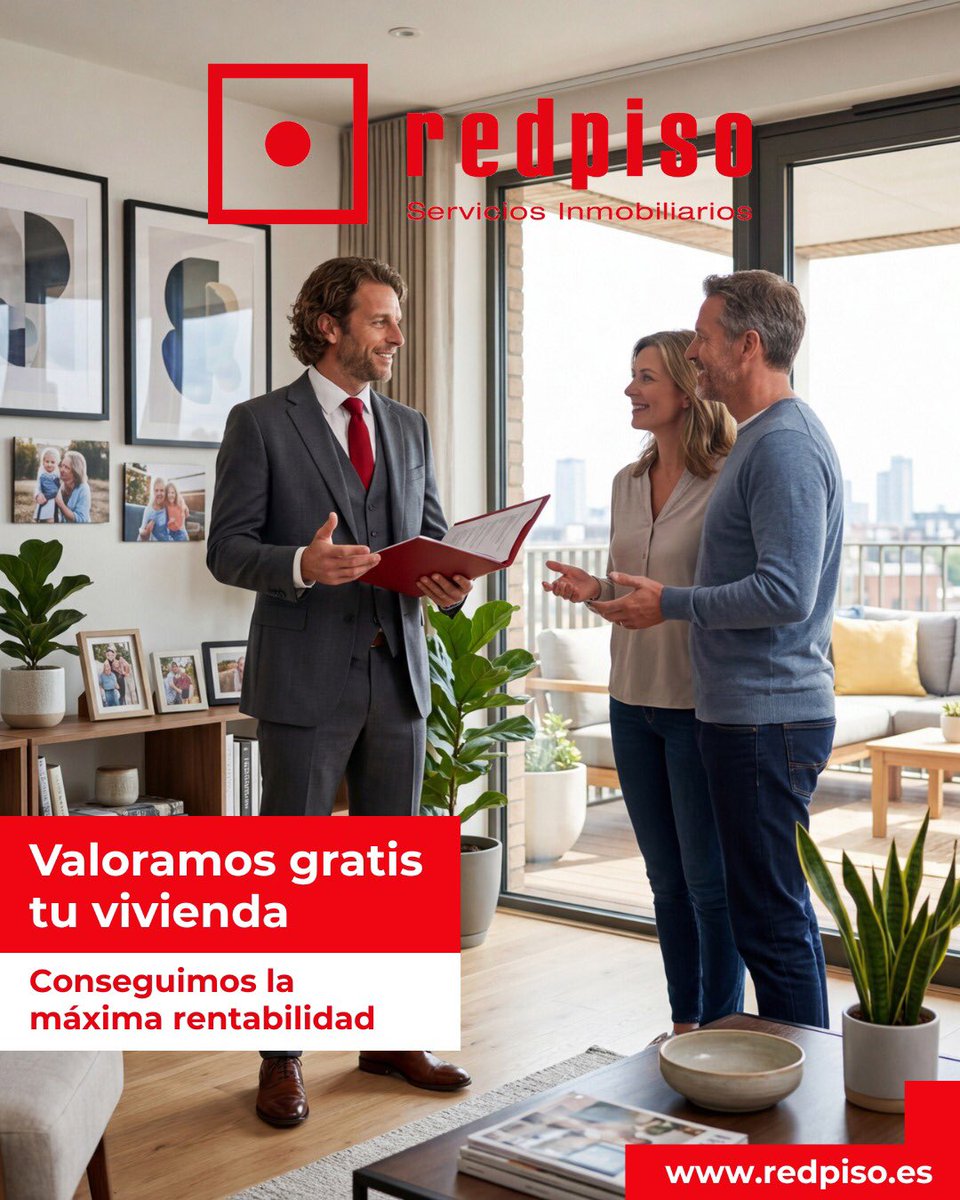 En Redpiso te ayudamos a descubrir el valor real de tu vivienda con una tasación profesional totalmente gratuita, realizada por asesores expertos de tu zona.
#Redpiso #ValoraciónGratuita #TasaciónInmobiliaria #VenderCasa #TuCasaValeMás