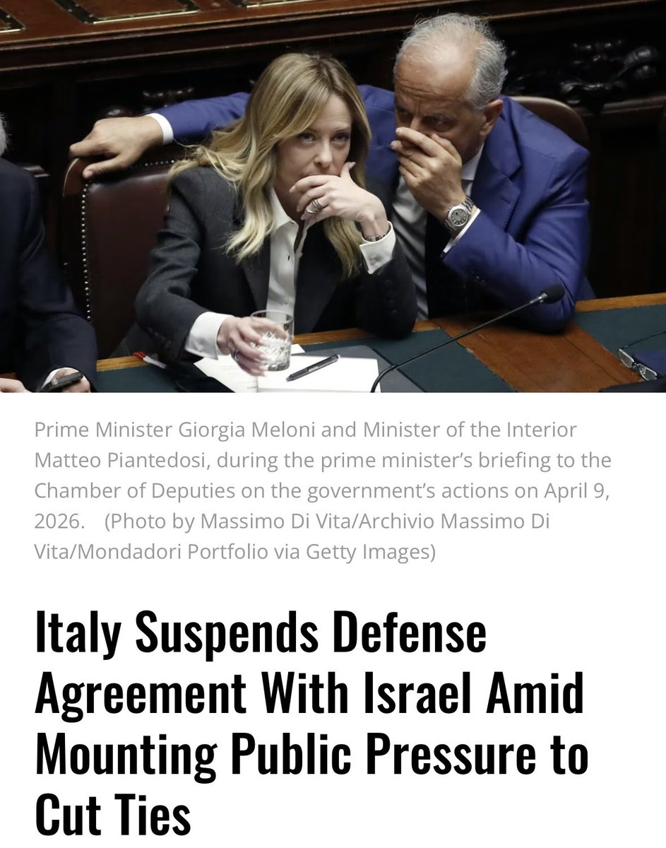 Italy Suspends Automatic Renewal of Defense Pact with Israel