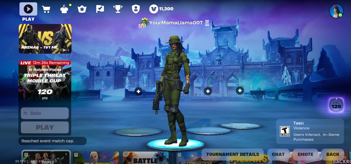 MobileMamaLlama's tweet image. Played the OCE Triple Threat Mobile Blitz Cup.📲🏆✨️
Not sure what the placement was for skins, but at least I'll get the Sprays! 🤷‍♀️ #Fortnite #Mobile #BlitzCup #TripleThreat
