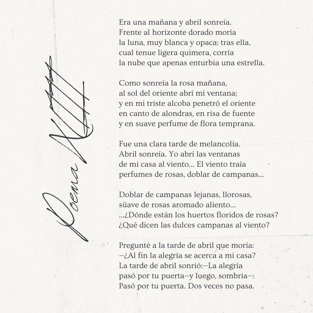 Poema incluido en "Soledades. Galerías. Otros poemas" (1907) donde #AntonioMachado expresa la honda angustia que lo atenaza y manifiesta que desconoce su origen, aunque sí sabe que ha coexistido con él desde tiempos inmemoriales. 

#MachadoVive #NiUnDiaSinPoesia #ViajarEsRevivir
