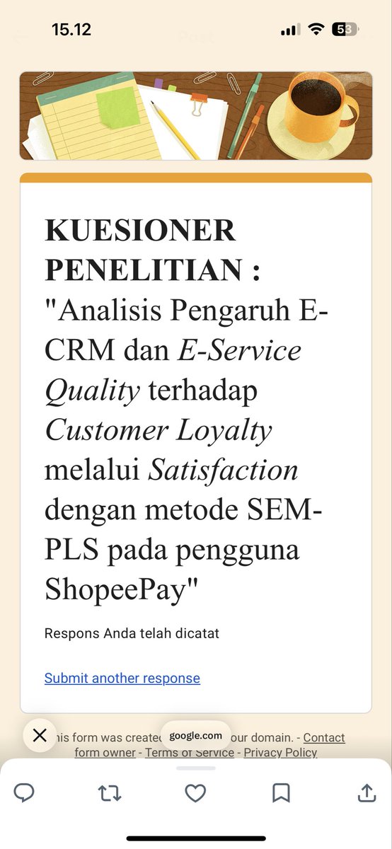 NotAwesome | barter kuesioner tweet media