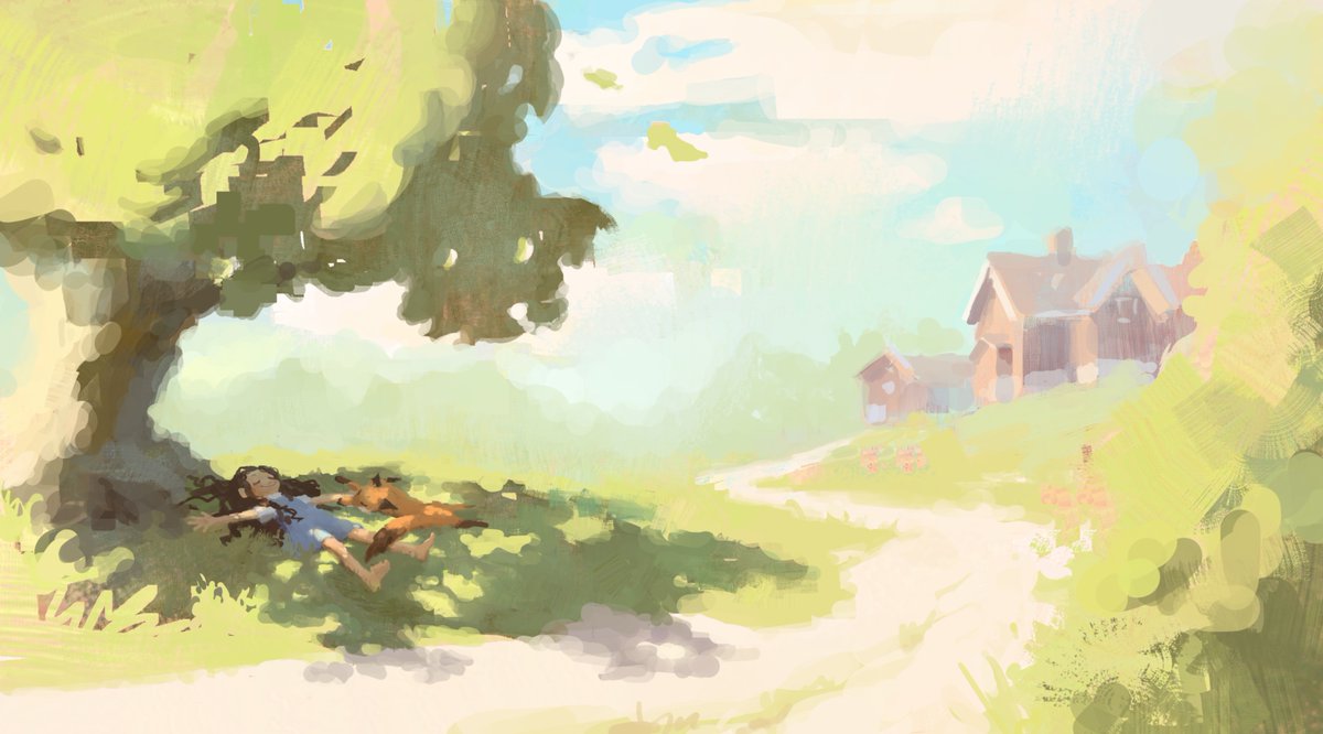 NinaKuusistoArt's tweet photo. Hi! I'm Nina! I'm currently looking for work as a Visual Development/Colour Artist and Background Painter. ☺️🌿 #PortfolioDay https://t.co/Cefss4DF4H