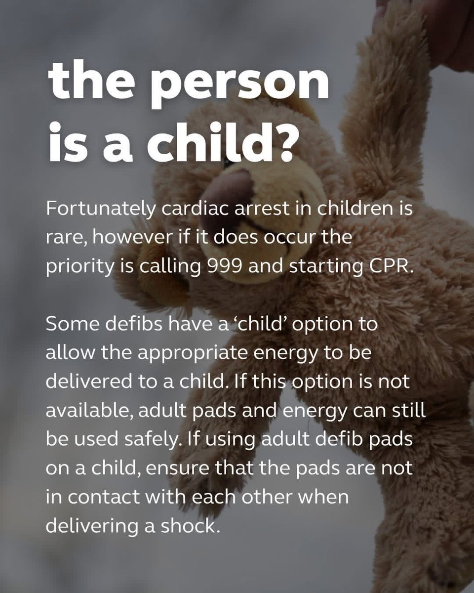FirstAid4School's tweet photo. Is it safe to use a defib when…?
✅ Woman is pregnant?
✅ Person is a child?
✅ Lying on wet/metal surface?
YES – in all cases!
AEDs are safe &amp; simple for school first aid. They only shock if needed. Dry the chest if wet, use child mode/pads if available. Dial 999 https://t.co/werk7J1ujM