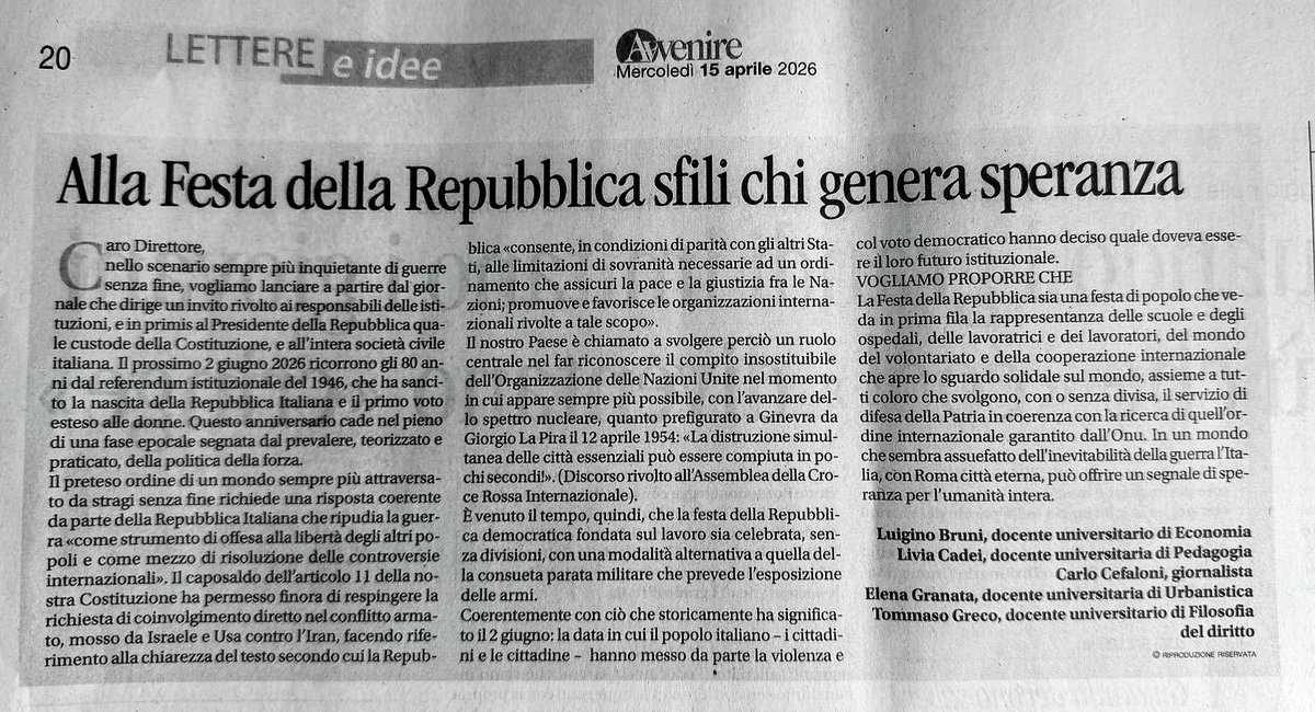 Il sasso nello stagno di AnGre tweet media