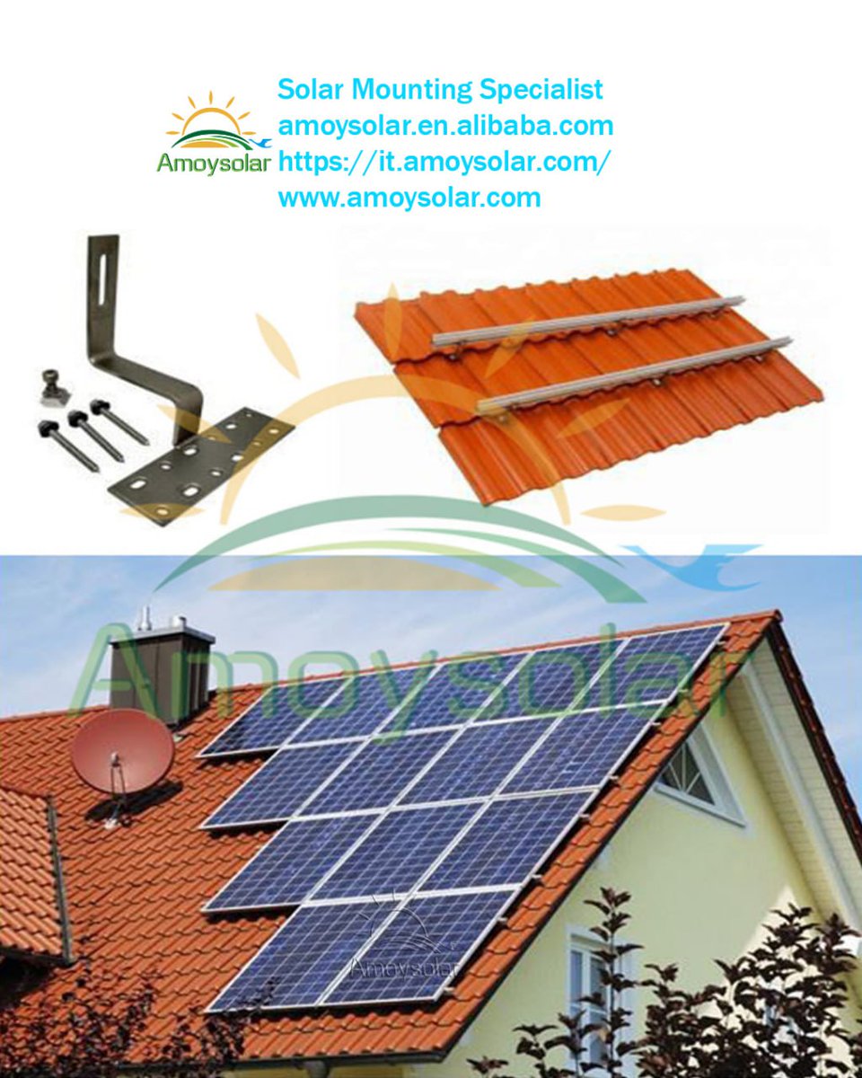 amoysolar4's tweet image. Why Choose Amoysolar’s Solar Tile Hook System?
Versatile Tile Hooks: Perfectly engineered to fit a wide range of tile roof types and directions.
#Amoysolar #SolarTileHookSystem #SolarMounting #RenewableEnergy #energiasolar #SolarInstallation #SustainableLiving #solar