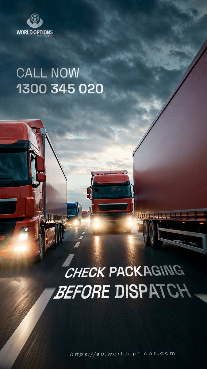 WorldOptionsAU's tweet image. Before freight leaves your site, a quick packaging check can make all the difference. Secure wrapping, visible labels, and proper protection all help reduce avoidable issues during transit. #PackagingTips #DispatchTips #WorldOptionsAustralia #FreightAdvice #BusinessShipping