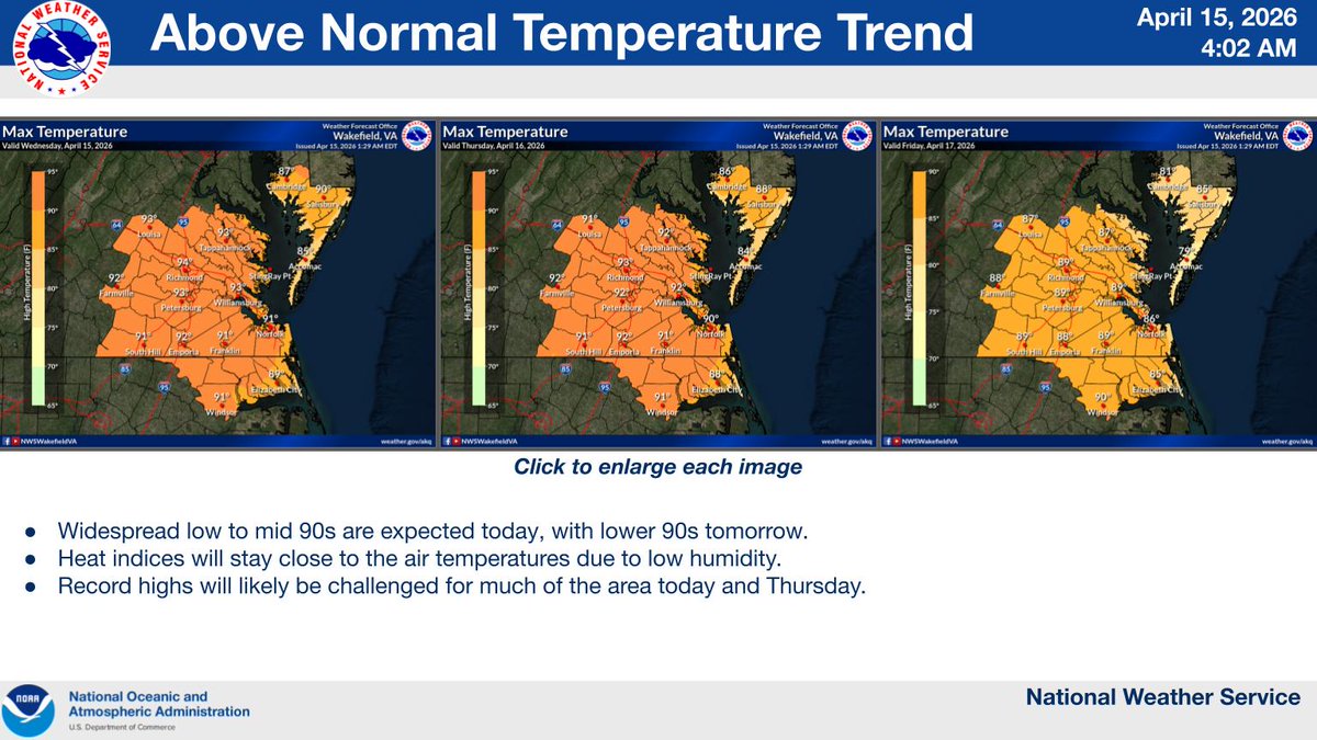 With unseasonably warm temperatures, low RH, and breezy conditions ...