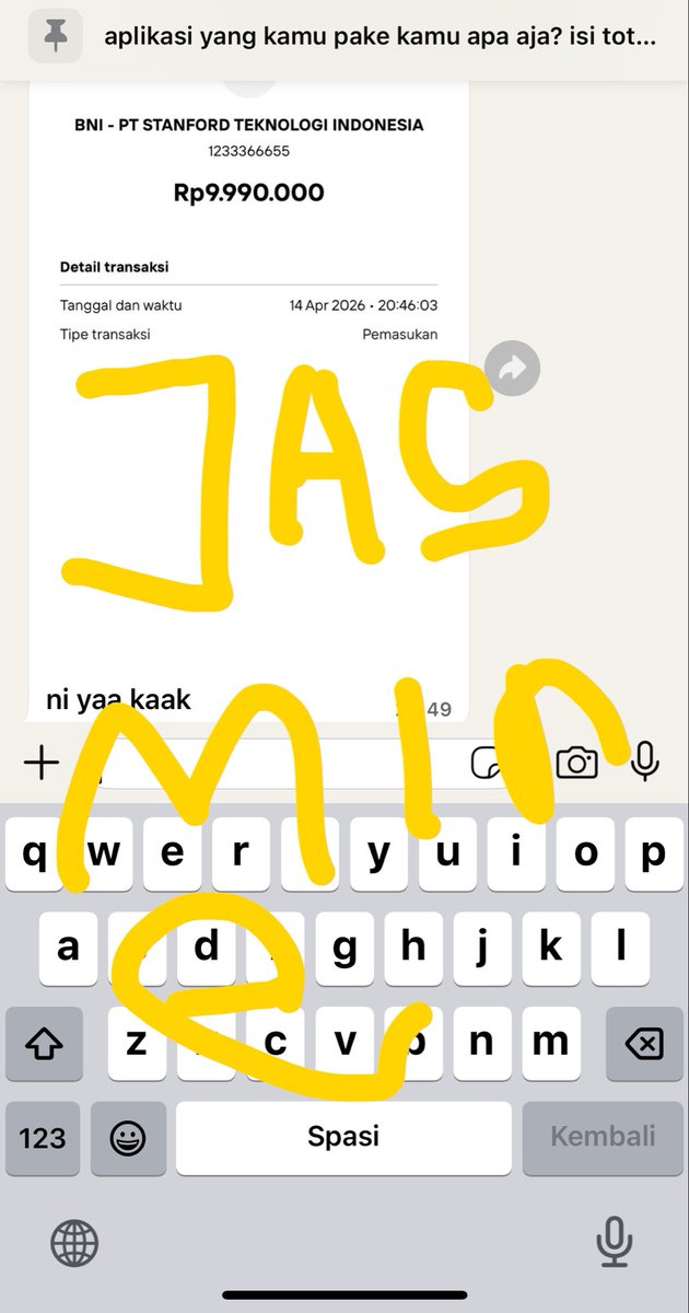 jokipinjolmine's tweet image. baru cairrr 10juta lebihh🥳🤩, kalian yang mau aku bantu langsung chat ke wa aku yaa, hati hatii pilih joki karna ga ada yang namanya jual data fake apa lagi yang fee di awal itu nipuu #zonauang #zonaduit #jokipinjol #pinjol
