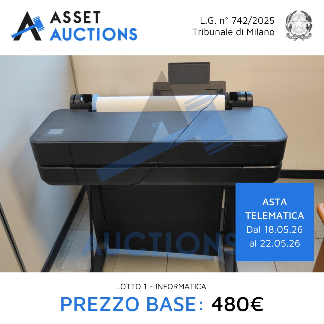 AssetAuctionsit's tweet image. 📣 ASTA ONLINE – LOTTO INFORMATICA 💻

Workstation, notebook, monitor e plotter HP

🔗assetauctions.fallcoaste.it/vendita/lotto-…

#assetauctions #informatica #hardware