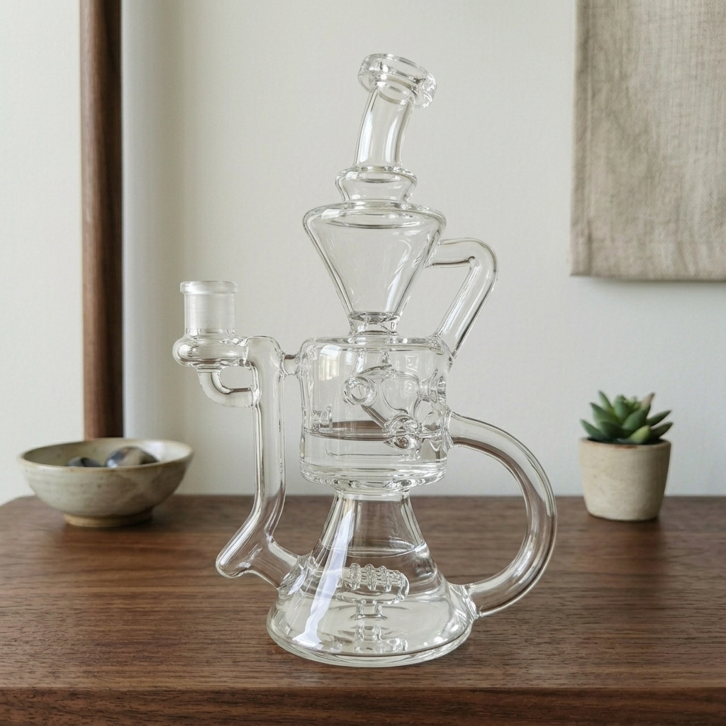 VolcaneeJack's tweet photo. Recycler pipes = smoother + cooler hits

Functional + visually attractive = strong seller in store

Wholesale &amp; custom available https://t.co/hp0qyQmU6l
