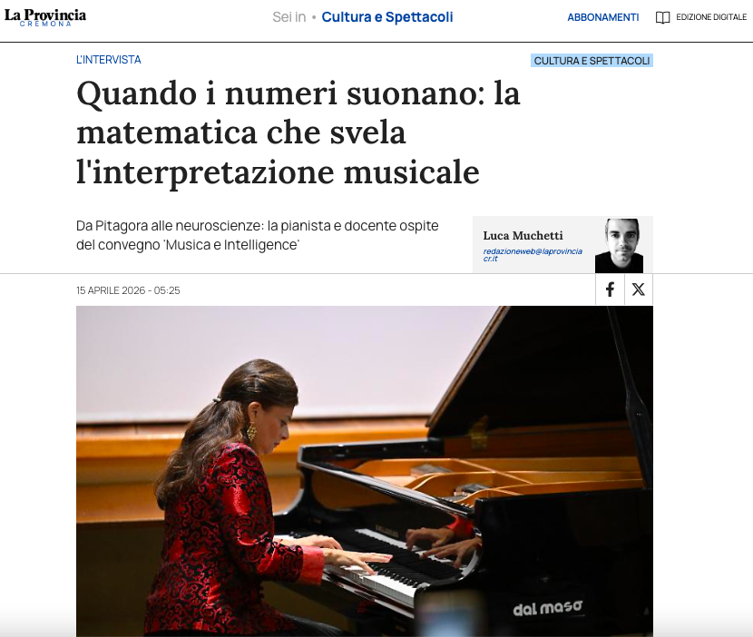 Ingrid_Carbone's tweet image. Intervista su 𝐋𝐚 𝐏𝐫𝐨𝐯𝐢𝐧𝐜𝐢𝐚 𝐝𝐢 𝐂𝐫𝐞𝐦𝐨𝐧𝐚 per il convegno di 𝗠𝗨𝗦𝗜𝗡𝗧 (𝗦𝗼𝗰𝗶𝗲𝘁à 𝗜𝘁𝗮𝗹𝗶𝗮𝗻𝗮 𝗱𝗶 𝗜𝗻𝘁𝗲𝗹𝗹𝗶𝗴𝗲𝗻𝗰𝗲).
📍17 aprile a Cremona.

#MathematicsAndMusic #Cremona #Intelligence #ArtisticResearch #ingridcarbone
👉laprovinciacr.it/news/cultura-e…