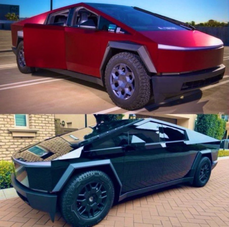 Cybertruck in red or black?