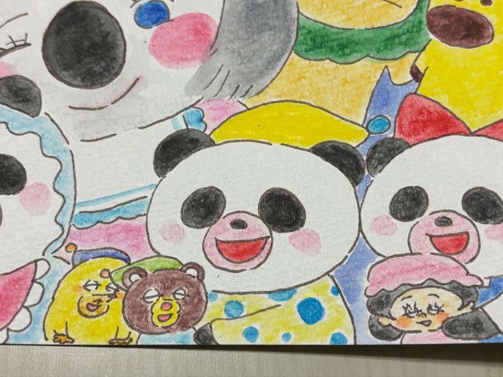 おさじくん新刊が出るってことで既刊の子たちもすやすやしてもらったよPOP〜🐼