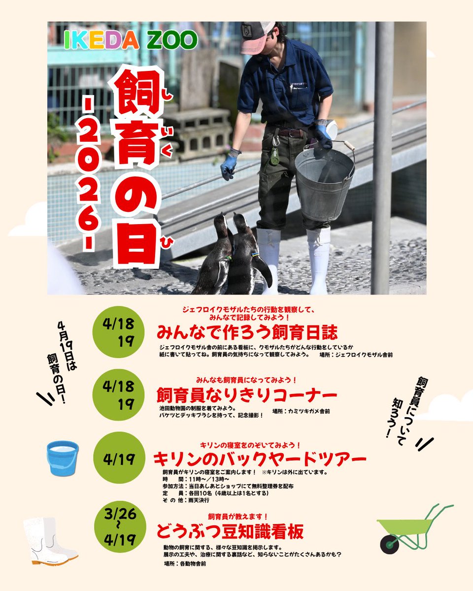 【公式】池田動物園 tweet media