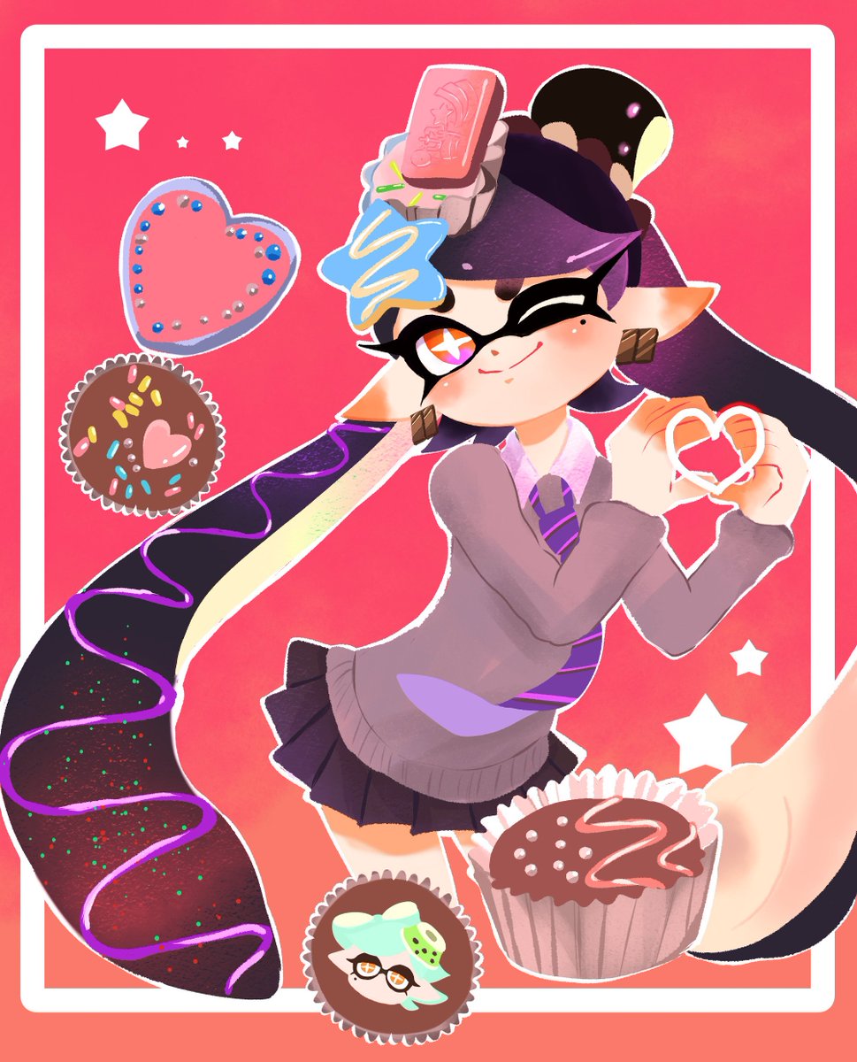 遅ればせながらバレンタインの制服のアオリちゃん💓