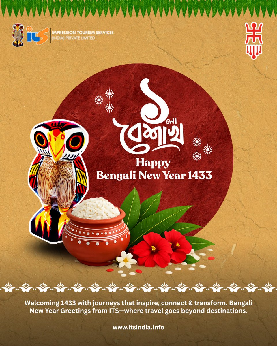 ITSdebjit's tweet photo. Welcoming Bengali New Year 1433 with journeys that inspire, connect, and transform—celebrating travel as a bridge to stories, cultures, and meaningful experiences. #SubhoNoboBorsho #ITSIndia #Bengal1433 #শুভনববর্ষ https://t.co/lbxOloKDVH