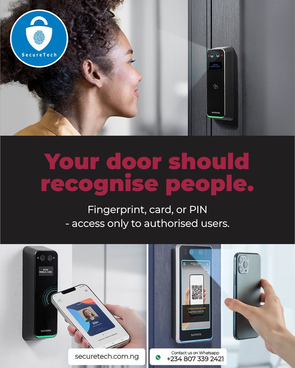 Keys don’t know who is holding them.
Access control systems do.

With  Suprema BioEntry W3,
you control every entry point with precision.

📩 DM SecureTech to install.