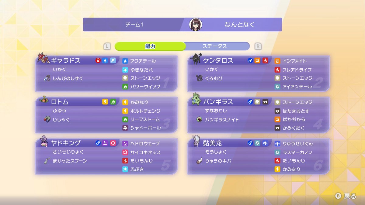 drfgjiohgf's tweet image. ヤーティでマスター到達ですなｗｗｗ
色々いじった結果、一軍クラスのヤケモンばかりになりましたぞｗｗｗ
ヒスイヤメルゴンとガラルヤドキングが強かったですなｗｗｗ
ヤンタロスとヤャラドスのいかくコンビも良いですなｗｗｗ
#NintendoSwitch #ポケモンチャンピオンズ #ポケチャン