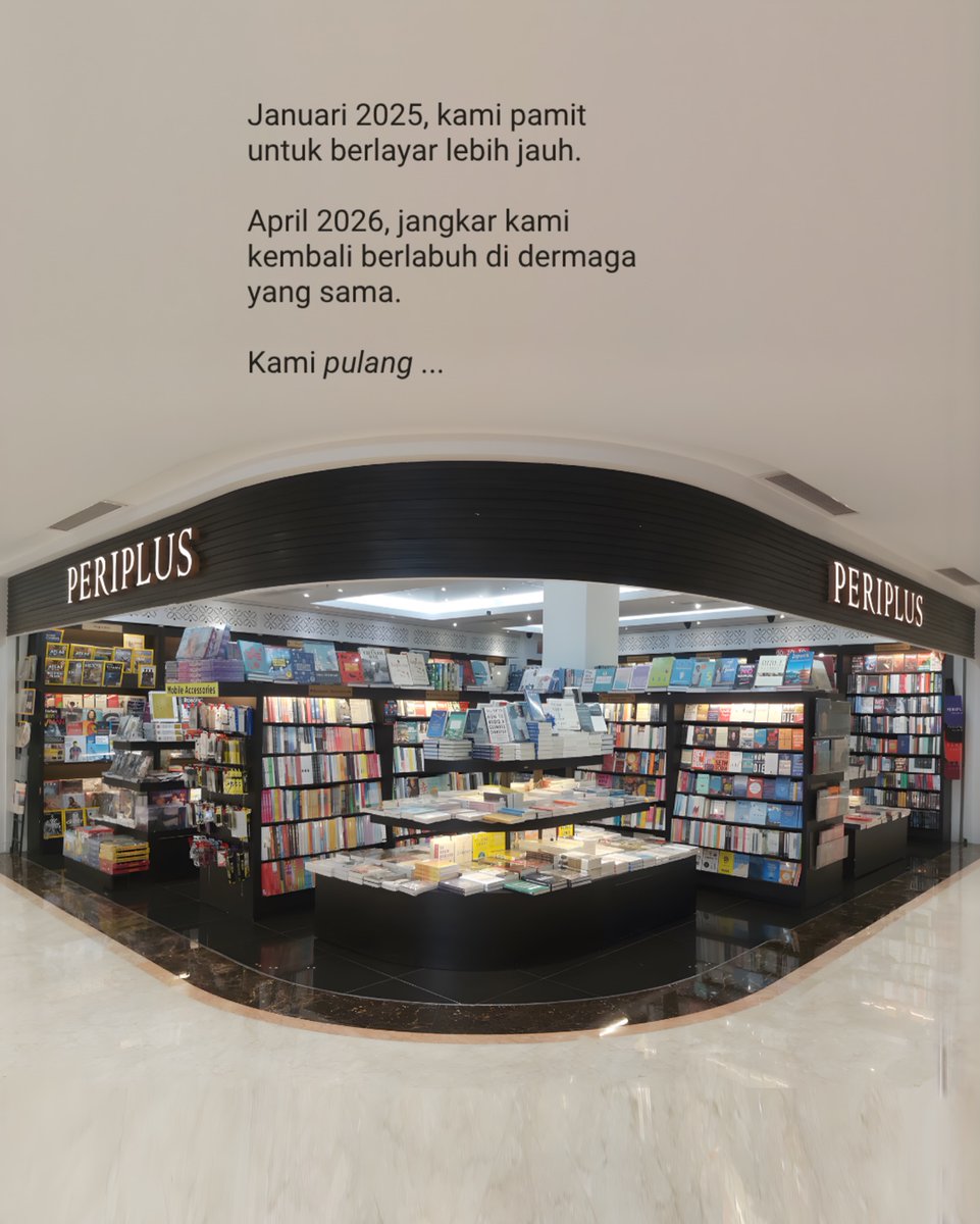 Periplus_Store's tweet photo. Kami pulang …
Coming Soon!
Periplus Plaza Senayan 
https://t.co/pudtK9qopf

#PeriplusPlazaSenayan #TheReturn #PlazaSenayan #BookstoreStory #PeriplusReturns #BiblioBesties https://t.co/J1Jz6NhyZO