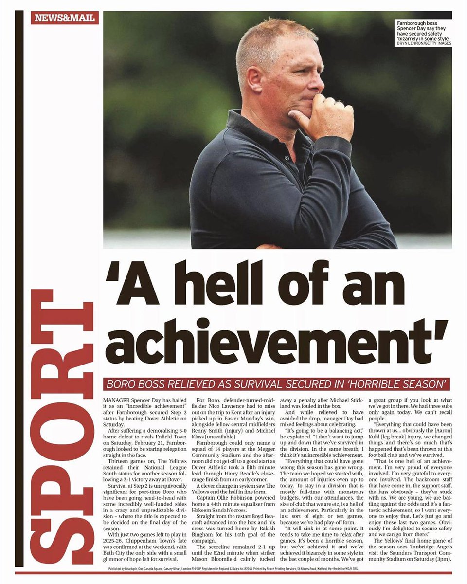 Farnborough FC tweet media