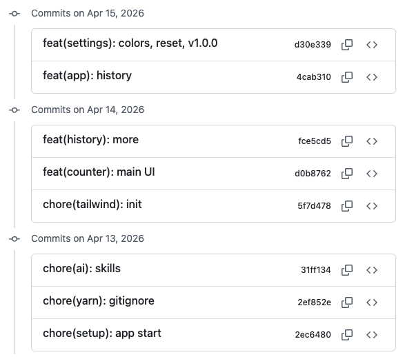 ALorek's tweet photo. Damn, how cool is that?
From a blank page -> 8 commits and my app is ready!
Now icons, builds, stores, approvals... 
It won't go that fast 🤣 https://t.co/Ym4lMaPXbH
