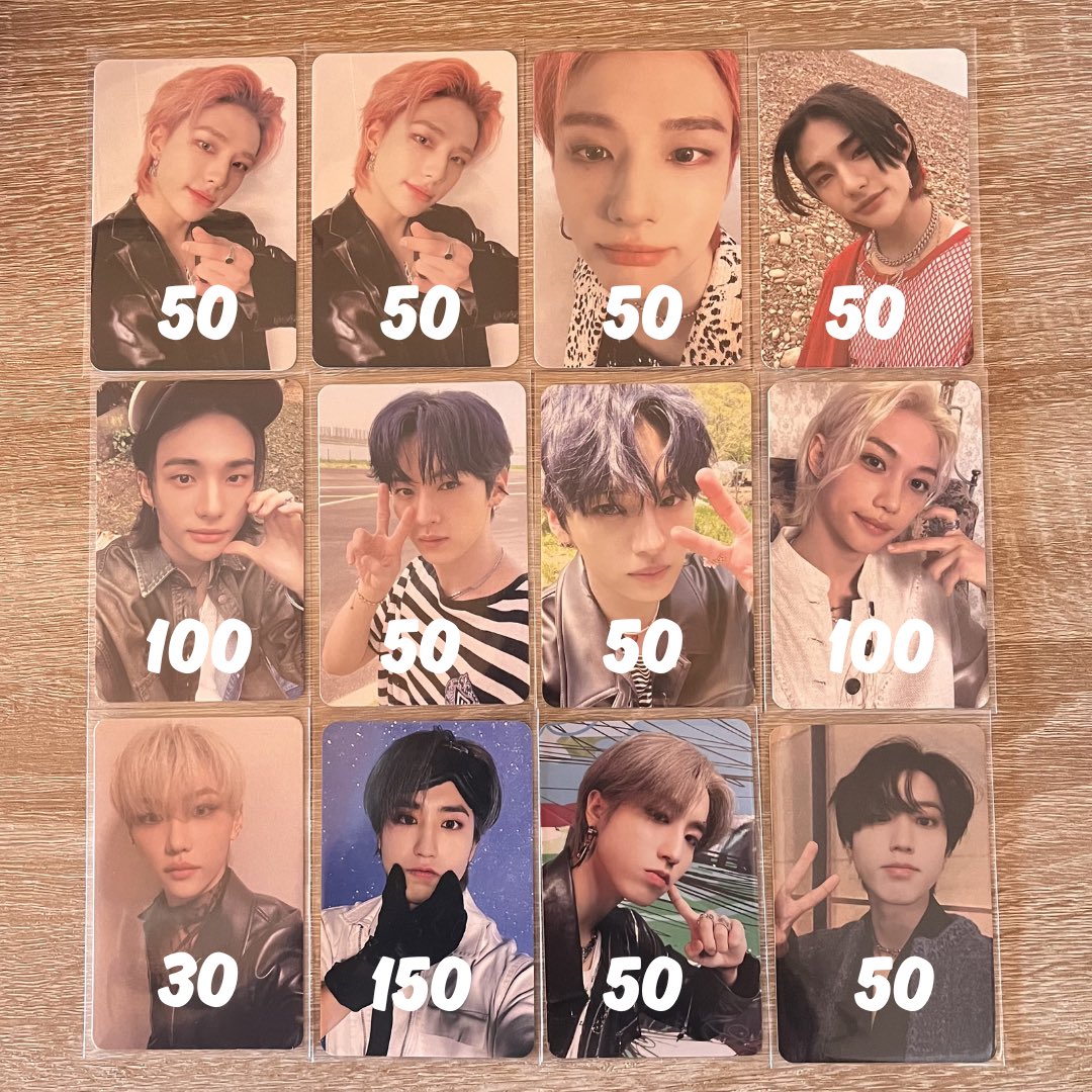 iyenosaurus's tweet photo. [ 🛒: wts lfb #minjeongsale ] help rt, ty!

kpop assorted photocards (mostly skz)

— sf shouldered by the buyer
— will give freebies (official merch/pcs)

rfs: grad funds ☺️

🚚: j&amp;t/lbc 
💵: gcash/maya/maribank

buy niyo na, miss ko na magpack haha https://t.co/JnvK21CybH