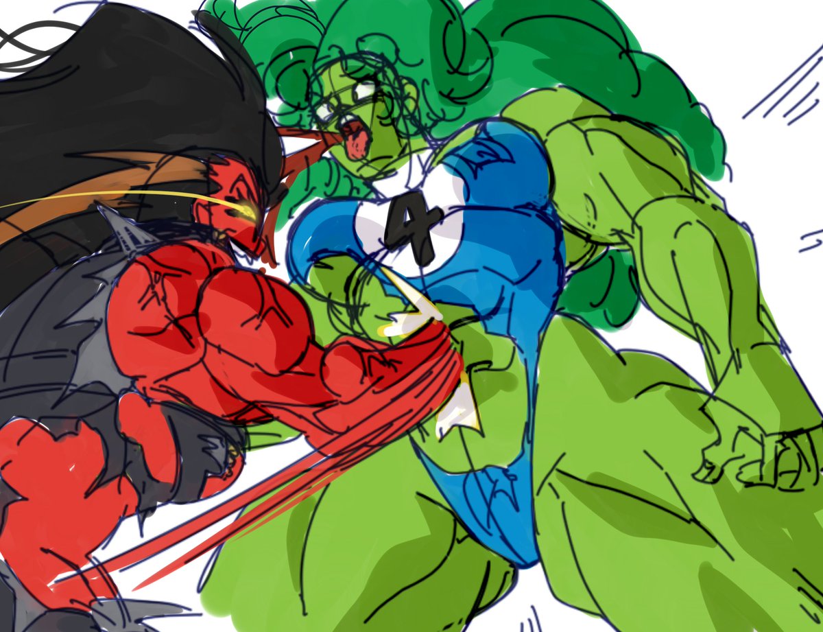 #sketch #shehulk #marvel #bellypunch