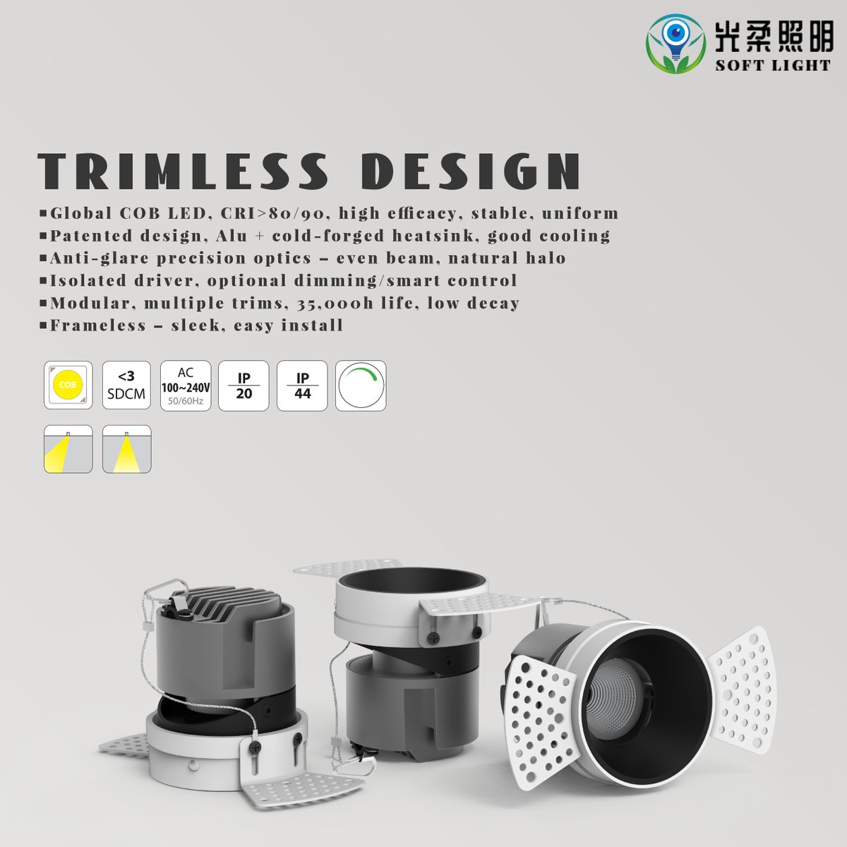 softlight_david's tweet image. No visible edge. Just pure light. ✨

Trimless design sinks seamlessly into the ceiling — no border, no distraction. Just a clean opening of smooth, even brightness.

Look up. See nothing but the glow.

#timelessdesign #recessedlighting #minimallighting #modernhome #purelight